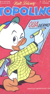 Topolino 0758 - Mondadori 1970 - Italian